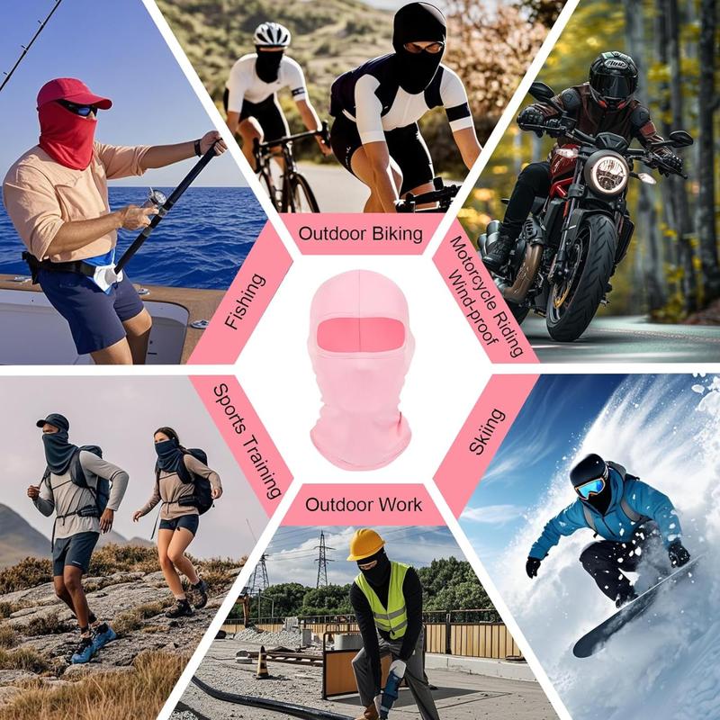 2Pcs Full Face Cover Ski Mask Balaclava Unisex Hood Cap Neck Gaiter UV Protector for Outdoor Sports Snowboard Travel motorcycle bandana Unisex Windproof