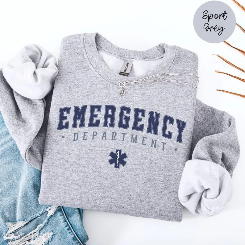 Emergency Department Sweatshirt, Emergency Room Sweater, ER Nurse Crewneck, Emergency Crew Gift, ER Squad Gift, Gift For Coworkers