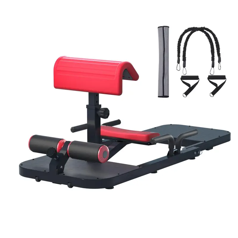 SEANLEECORE Heavy-Duty Steel 3-in-1 Sissy Squat Machine - 350lb Capacity, 45° Angle Padding Seat, Adjustable Comfortable Home Workout & Exercise Equipment with Wheels for Room Gliding, Deep Squats, Hip Thrusts