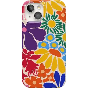 Casely iPhone 15 Plus Case | Flower Patch | Multi-Color Floral | Compatible with MagSafe | Classic Ultra Thin Design