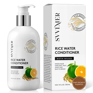 Svvimer Rice Water Hair Growth Conditioner - Thickening Conditioner with Biotin for Hair Loss and Thinning Hair - Sulfate Free for Women and Men 10 Fl Oz