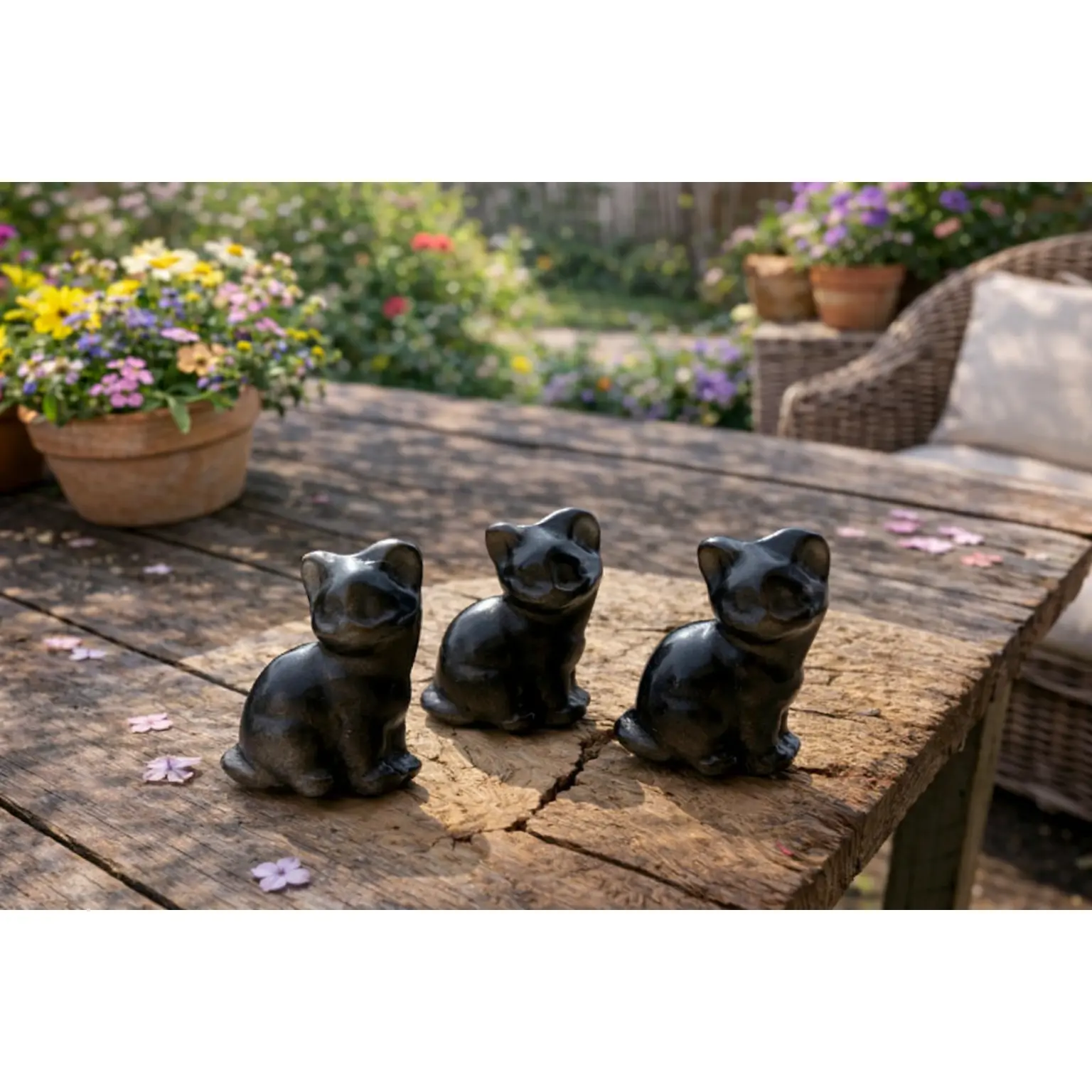 Natural Silver Sheen Obsidian Kitty Cat Crystal Energy Stones