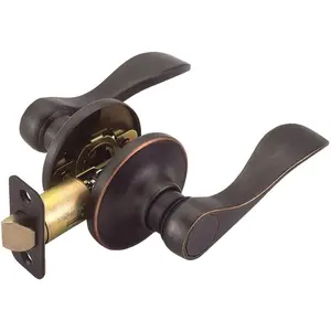 Design House Springdale Passage Hall Closet Interior Door Lever Handle Lockset, Oil-Rubbed Bronze, 6.375 in x 1.94 in x 2.625 in,