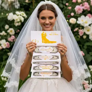 Cash Holders Wedding Money Gift - Gold Foil Blessing Envelopes, Creative Red Envelope Alternatives for Wedding Season Party Favors