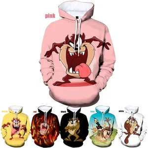 New Bugs Bunny Looney Tunes 3D Printed Hoodie Winter Funny Cartoon Tasmanian Devil Taz Long Sleeve