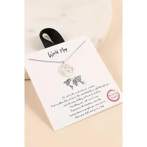 World Map Necklace