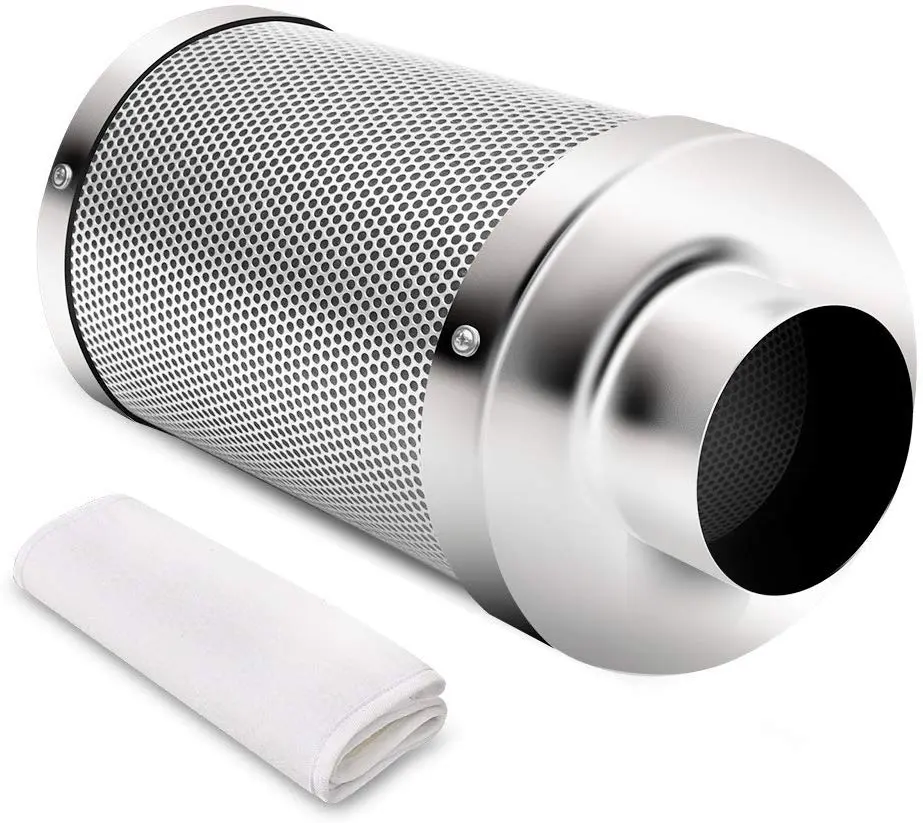 Air Carbon Filter 6-Inch with 400CFM Airflow and 50mm Carbon Layer for Odor Control