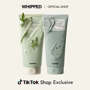 [WHIPPED OFFICIAL] Hero Face Mask Cleanser Duo – Mugtree & Cookie Clay Masks for Pore Care and Deep Cleansing with Mugwort and Charcoal Powder