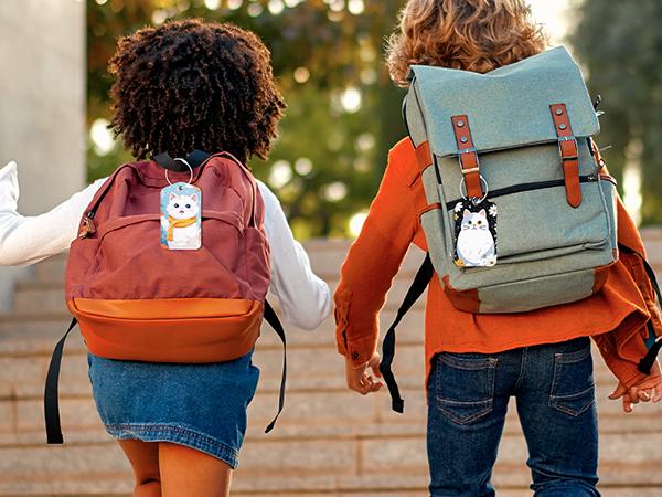 Smart Luggage Tag with Find My(IOS Only), Premium Leather Luggage Tags for Suitcase, Travel Bags, Backpacks, Anti-Lost Suitcase Tag Tracker for Travel with Privacy Name Card, Rechargeable