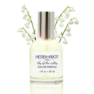 HERB & ROOT Lily of the Valley Eau de Parfum for Women - Vegan Cruelty-Free Springtime White Floral - 1 fl oz / 30 ml - Luxurious Long-Lasting Fragrance