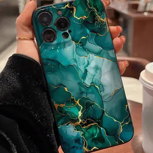 Apple Protective Case Tpu Phone Cover Marble Pattern for iPhone 11-17 Pro Max, Ideal Gift for Women, Girls, Boyfriends, Partners