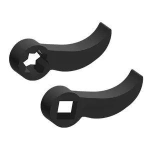 2 Pcs Pry Bar Wrench Adapter Head, Ratchet Crowbar Adapter Tool Adjustable Angle Head, 1/2" Drive Pry Bar for Tight Spaces/Car Repair(Double Square+Single Square)