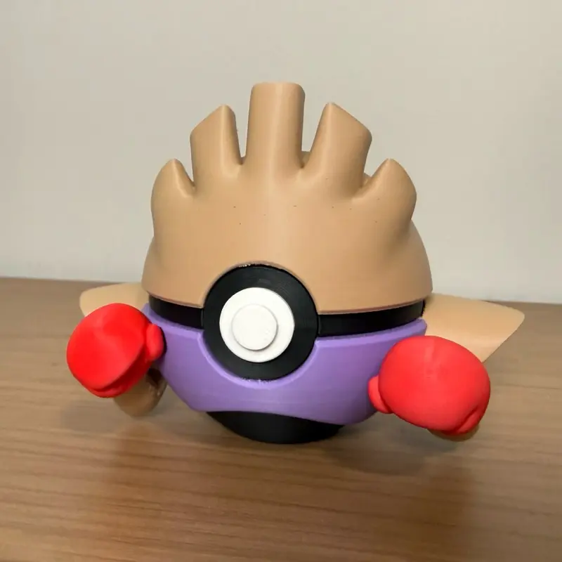 Hitmonchan Ball - Made to Order, High-Quality PLA, 3D Printed Pokeball Figure