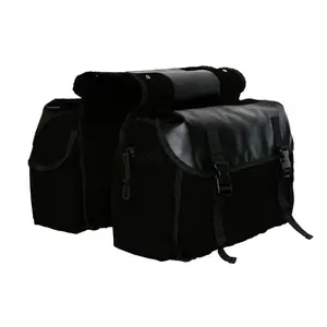 Motorcycle Large Capacity Saddle Bag, Waterproof Canvas Side Tool Box, Travel Riding Storage Pouch, Durable & Spacious Design