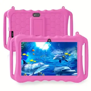 7-inch Kids Tablet Christmas Toddler Tablet 7-inch Android System Dual Cameras Quad-Core Processor Supports WiFi & Bluetooth Shockproof Protective Case The Perfect Holiday Gift for Ages 3+