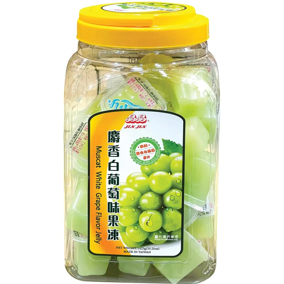 JINJIN Muscat White Grape Flavor Jelly Jar Sweet Fruit Flavored Dessert