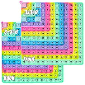 Multiplication Games Addition Chart Math Fidget Toys, Math Learning Tools, 12x12 & 12+12 Times Table, Educational Manipulatives for Kids, Christmas Gift
