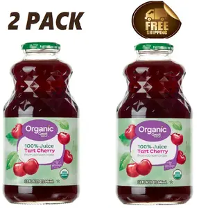 Great Value Organic 100% Tart Cherry Juice, 32 fl oz, Pack of 2