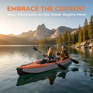 Inflatable 2-Person Kayak – Heavy-Duty, High-Pressure Raft Boat for Fishing, Camping, River & Lake Adventures, Portable, Easy to Inflate, Durable Waterproof Canoe, Perfect Summer Fun # SummerVibes