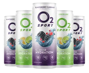 O2 Sport Electrolyte Recovery Drink Variety Pack, Caffeine-Free, 12 Pack
