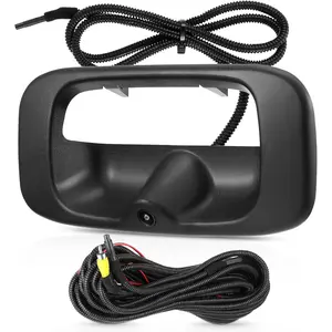 Tailgate Handle Backup Camera Fit for Chevy Silverado GMC Sierra 1500 2500 3500 HD 1999-2007 Classic Tailgate Reversing Rear View Park Assist Camera RCA Plug Replaces 15228539