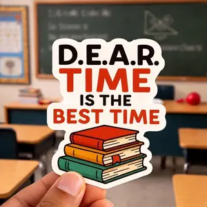 D.E.A.R. Time Sticker | Drop Everything and Read 3"x3"