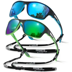 Polarized Sports Sunglasses for Men and Women, UV Protection Sports Wrap Around for Driving, Polarized Sports Sunglasses for Men Women Unbreakable Frame Cycling Fishing Driving, Outdoor Hiking & Running Sunglasses,Tanning Goggles, fashion blue light