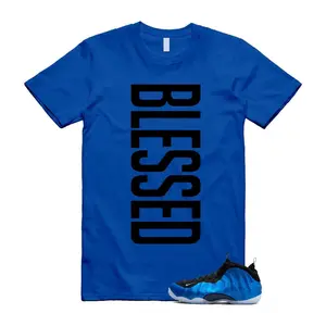 Unisex T-shirt - Foamposite Royal International Blue One Air White Black Clear T Shirt Match VERTBLS. 100% Cotton. Casual Wear. Streetwear Style. Rap/hip-hop artist. T-shirt To Match Sneaker.