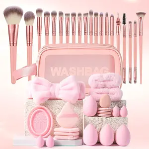 Makeup Tool Set, 41pcs/set Makeup Brush & Sponge & Headband & Wristband & Cleaning Bowl & Storage Bag, Professional Makeup Tools for Women, Cosmetic, Makeup Brushes Kits