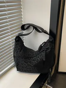 New Leopard Print Suede Crossbody Shoulder Bag, Large Capacity Casual Backpack for Women, Versatile Travel & Daily Use, Stylish Crossbody Bags