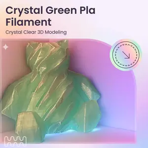 Snorlax Crystal Green PLA Filament Transparent for Detailed 3D Models & Figures High-Quality Material for Smooth Precise Prints