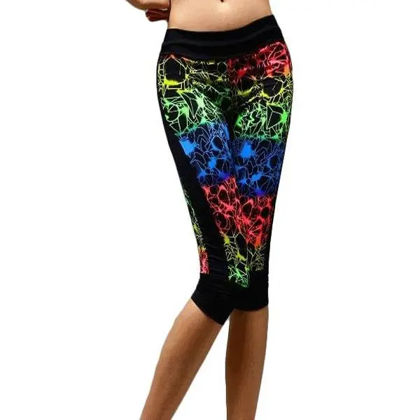 Side Stripe Neon Capri