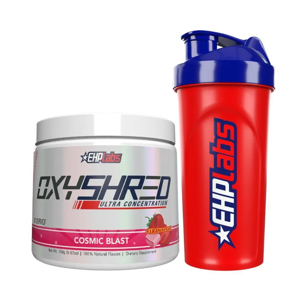 OxyShred Pre-Workout + Shaker Bundle | Energy Powder + BPA-Free Mixing Cup | Energy & Training Performance Support | Ready-to-Mix Starter Combo