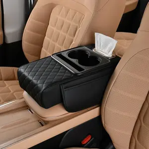 Multifunctional Car Armrest Extension Cushion, 7.5cm Thickened Center Console Box, Car Storage Organizers, Elbow Support Pad & Car Organizer Accessory, Car Cup Holders