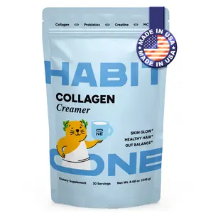 Collagen Protein Creamer for Coffee with Probiotics, Creatine & MCT Oil (Coconut) - Dairy Free - Made in USA - 30 Servings Beverage