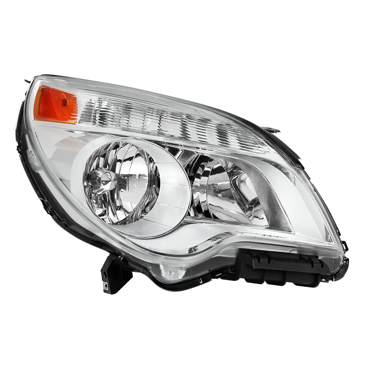2010–2015 Chevrolet Equinox Passenger Side Factory Style Headlight (Chrome Housing / Clear Lens) 2010–2015 Chevrolet Equinox Passenger Side Factory Style Headlight (Chrome Housing / Clear Lens)