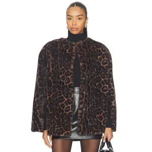 Apparis Sloane Leopard Cape in Dark Leopard