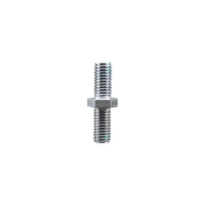 Zinc Plated Threaded Stem for 1/2 Inch Bolt Hole Casters - 1/2 Inch Diameter - 13 TPI x 1 Inch Length - Service Caster Brand