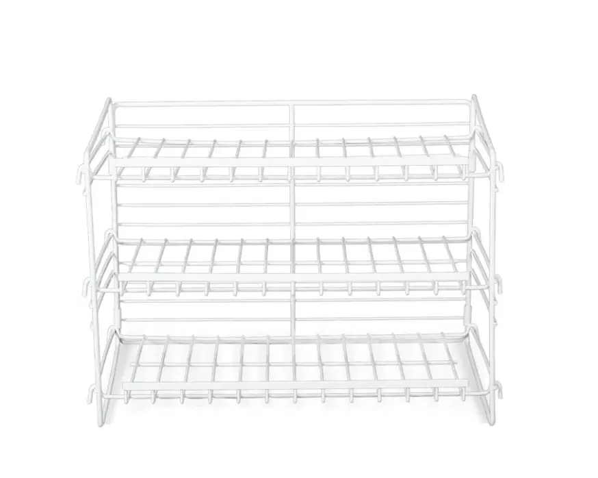 3-Tier Can Dispenser Rack Organizer Powder Coated Steel White
