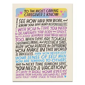 Most Caring Caregiver Card