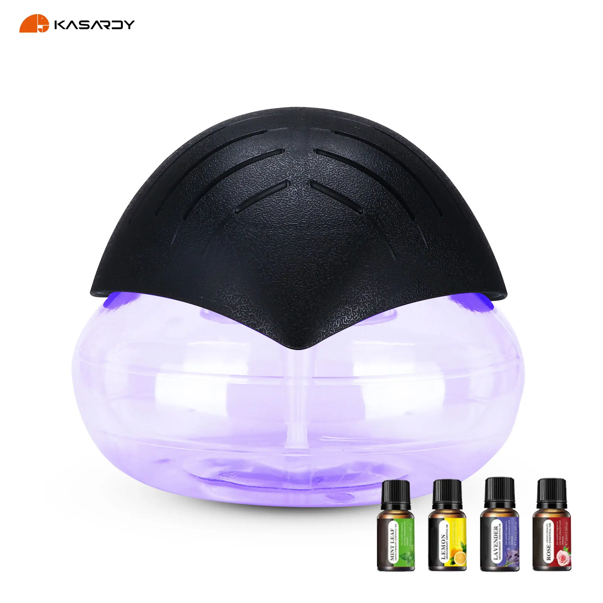 Kasardy Purifier Air Washer, Air Fresher Aroma Diffuser for Home, Office, Air Fresher with 7 LED Color Changing Mood Light (Black), Water filter air w