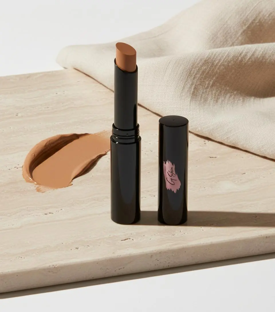 G Skin Creme Concealer Stick - Pecan, Medium to Full Coverage, Matte Finish, Crease-Proof, Long-Lasting, Multipurpose Concealer for Blemishes & Dark Spots, 0.1 oz. - Makeup, Foundation, Beeswax, Dark Spot Repair Concealer & Foundation