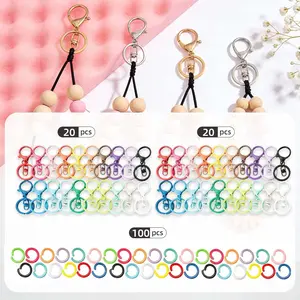 40Pcs Lobster Claw Clasps Keychain Metal Swivel Clasps Lobster Claw Clasps Hook with Swivel Clip with Flat Split Keychain Ring and 100pcs Jump Ring for Jewelry Making DIY Craft Hardware (Colorful ) - Home Improvement.