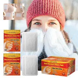 Large Hand & Body Warmers - Odorless, Natural & Air Activated - Up to 18 Hours of Heat for Hands, Toes & Body - 10 Pairs