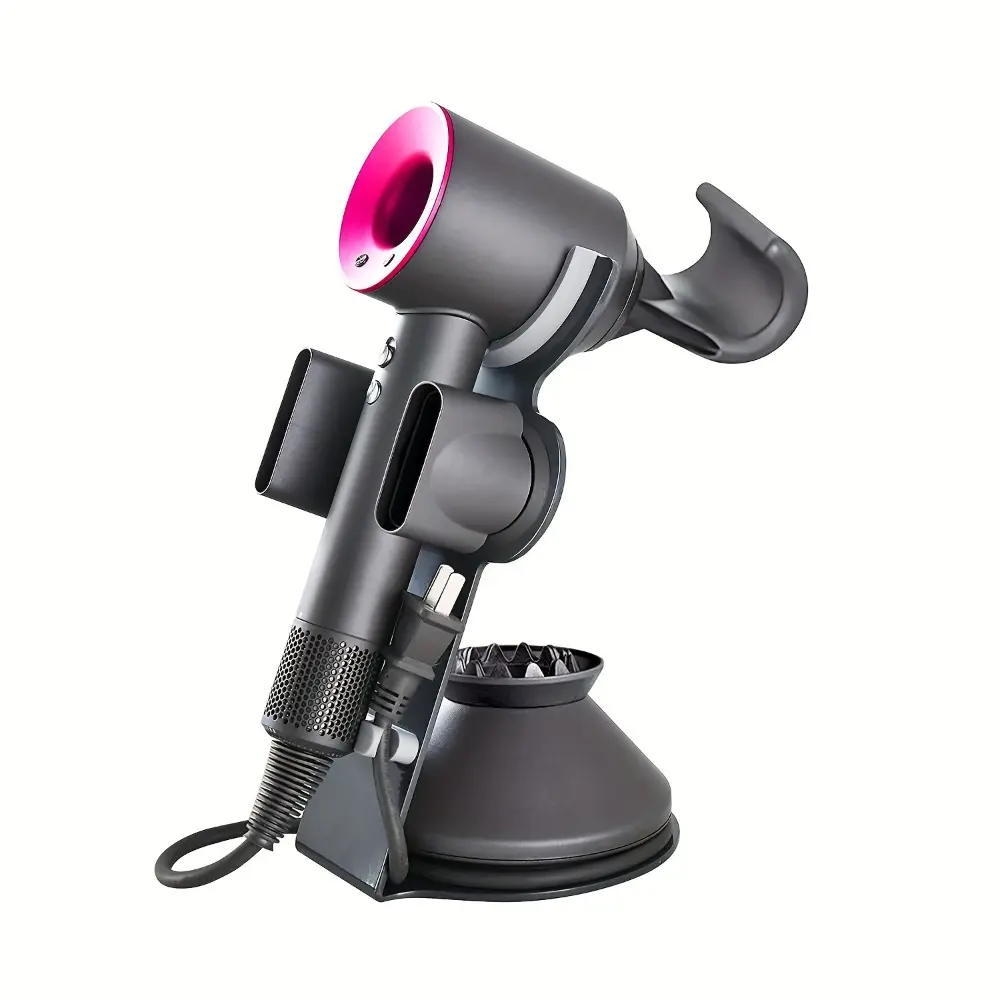 1pc hair dryer bracket for Dyson ultrasonic hair dryer, magnetic bracket bracket with power plug cable manager, aluminum alloy bracket Hair Dryer Holder