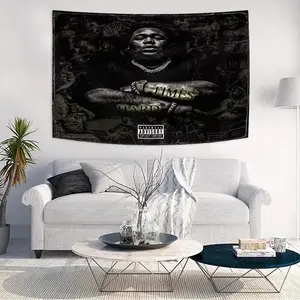 Rod Wave SoulFly Album Hip Hop Emotional Rap Music Aesthetic Tapestry, Lightweight Fabric Wall Backdrop Photo Banner, Home Decor Gift for Bedroom Dorm