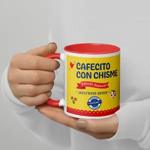 Cafecito con Chisme Cup, Funny Latina Coffee Cup, Spanish Gossip Mug, Spanish Cafe Gift For Latina Friend, Mom