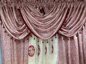 Vivi 7-Piece Luxury Curtain Set – Burgundy
