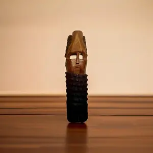 Bearded Wooden African Mask