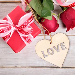 Wooden Heart-Shaped Hanging Decorations, Wooden Plaque Craft, Wall Art Ornament, Home Decoration, Handmade Wood Crafts